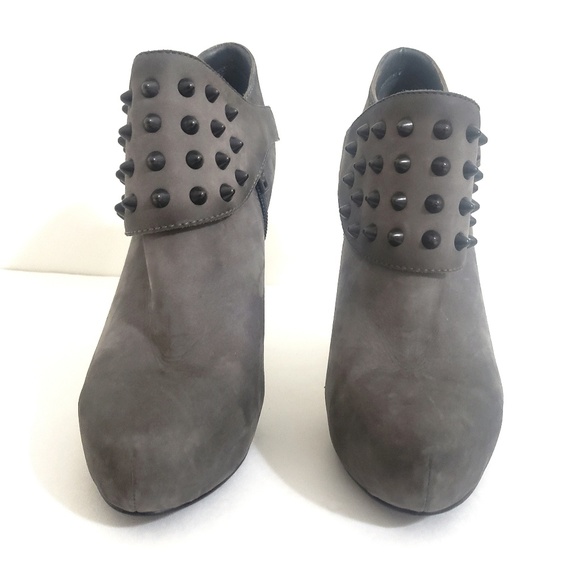 ASH Grey Platform Heels with Spikes - Picture 3 of 8